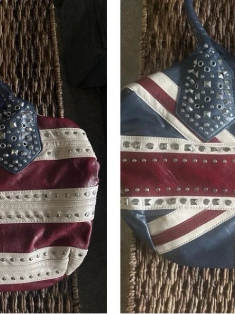 VIRAL Union Jack AND American Flag Charming Charlie Bags Y2K Vintage